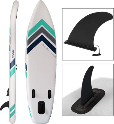 Набір SUP Alpidex Stand Up Paddle 305 см, надувний, до 150 кг, стабільний, легкий, повний комплект (білий)