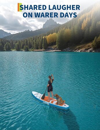 Надувне SUP дошка Stand Up Paddle Board 10.6ft з аксесуарами, антиковзаюче EVA покриття, легка сумка, насос, для підлітків та дорослих (Sunset Chevron)