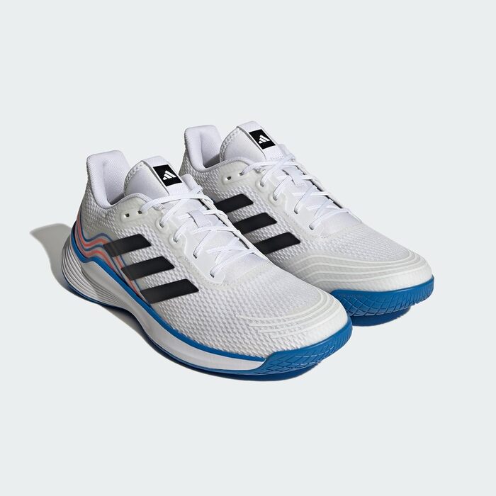 Волейбольне взуття Adidas Novaflight для чоловіків, 44 2/3 EU, білий, чорний, royal blue