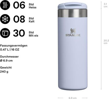 Термокухоль Stanley Aerolight Transit 0.35L для кави та напоїв, герметичний, чорний
