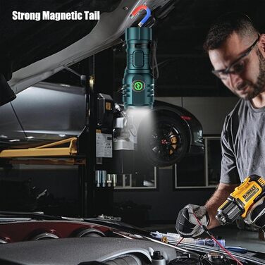 Ліхтар налобний LED перезарядна 6000 люмен, USB-C, 8 режимів, водонепроникний, для кемпінгу, туризму, надзвичайних ситуацій (синій)