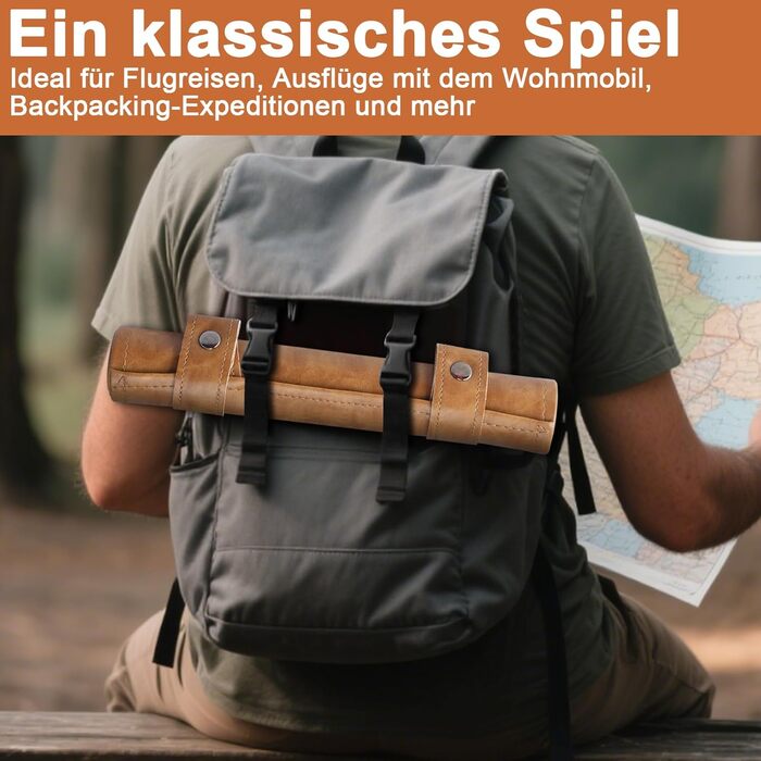 Набір для гри в шашки (бекґеммон) з масивного дерева - класична гра для сім'ї, подорожей та любителів стратегії, портативна та довговічна