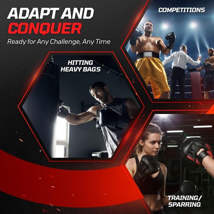 Боксерські рукавички Flexzion для спарингу та тренувань, Muay Thai, кікбоксинг, важкі мішки, захисне обладнання для рук