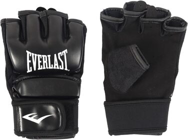 Тренувальні рукавички Everlast Core Everstrike MMA, чорні – для пращок та спарингу, гнучкі зони, посилені зап'ястя, подвійний липучковий замок – оригінальне обладнання Everlast, розмір M
