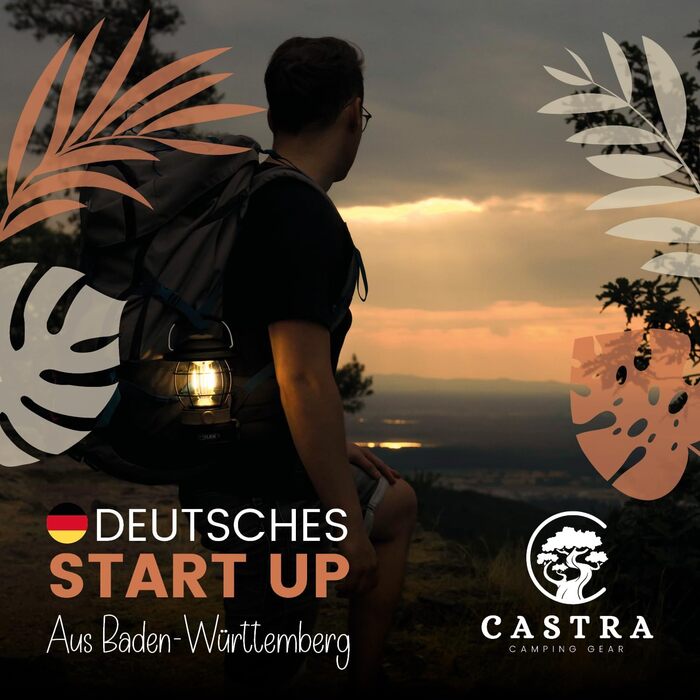 Ліхтар кемпінговий Solis 3 з акумулятором 8000mAh, Powerbank, регульоване світло, IP44, LED, для туризму (Cremeweiß/Schwarz, Holzeffekt)