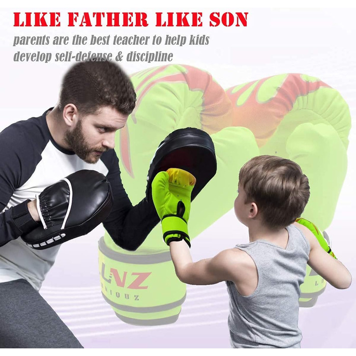 Дитячі боксерські рукавички Kinder Boxhandschuhe 6OZ/8OZ для MMA, Муай Тай, Кікбоксингу та тренувань з манекеном (3-16 років)