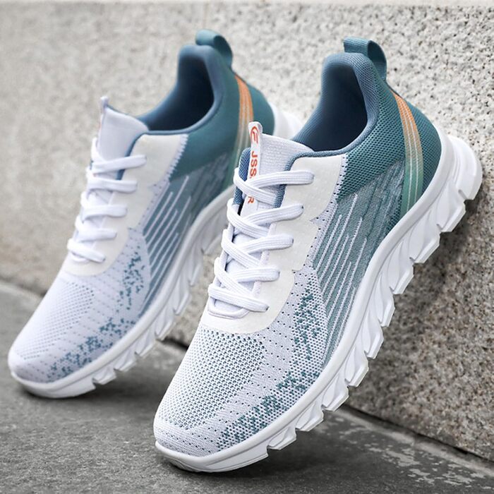 Чоловічі кросівки для бігу та занять спорту: комфорт та стиль. Бігові кросівки для бігу, тенісу, фітнесу, вуличної біганини. Чорно-білі кросівки (40 EU, Entenei Blau)