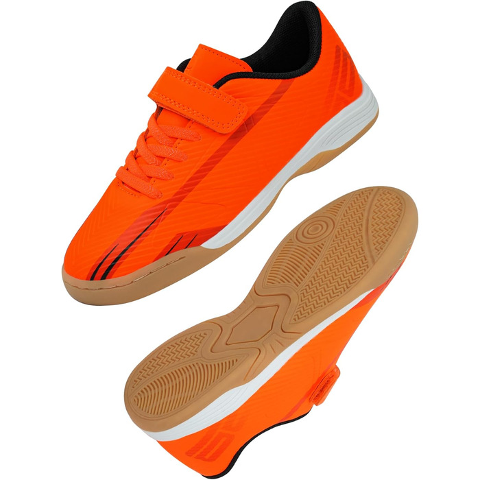Детские зальные футбольные бутсы JABASIC для мальчиків та дівчаток - Futsal, Indoor (31 EU, Оранжевый)