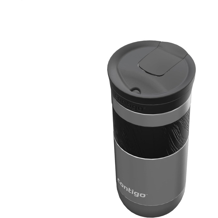 Термокухоль Contigo Byron Snapseal 470 мл, нержавіюча сталь, темно-сталевий колір - ізольований термос для напоїв, 100% герметичний, без BPA