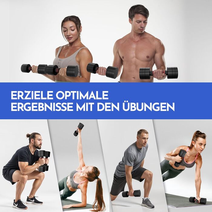 Набір гантелей Neolymp 2шт, регульовані 1,75-10 кг – сталеві гантелі, компактний набір, пінопластова ручка, чорний хром, 2 x 1,75 - 5 KG