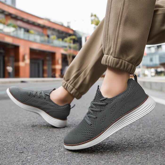 Чоловічі кросівки для бігу та ходьби, спортивне взуття, повсякденне взуття, сірі (40 EU)