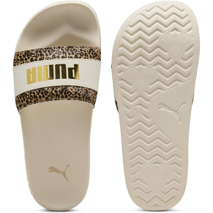 Жіночі шльопанці PUMA Leadcat 2.0 Animal Flair, розмір 35.5 EU, колір Alpine Snow Puma Gold
