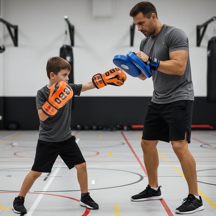Боксерські рукавички для дітей 6 oz, Orange - для тренувань та спарингу (3-12 років)