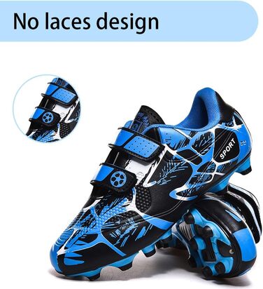 Дитячі футбольні бутси для хлопчиків та дівчаток, Outdoor, Kunstrasen, Spikes, 28-37EU (29 EU, Blue)