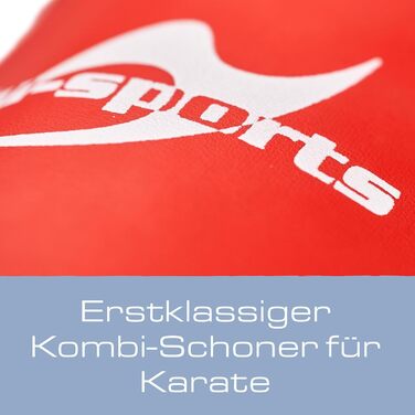 Захист гомілки Ju-Sports для карате, червоний, штучна шкіра, з піною, розміри S-XL, для змагань