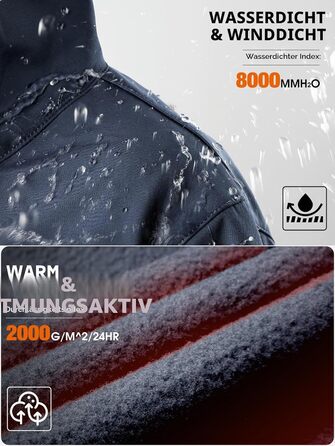 Чоловіча зимова тактична куртка FREE SODIER: водонепроникна вітрівка Softshell з флісовою підкладкою та капюшоном для полювання та outdoor, темно-синя, розмір S