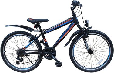 Гірський велосипед Talson 24 дюйми з амортизацією, Shimano 21 швидкість, освітлення