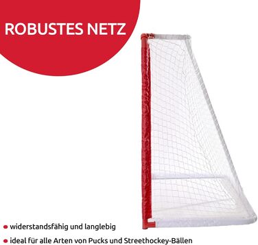 Ворота для хокею Street-Hockeytor 50'' Outdoor, для дітей, червоно-білі, 127x107x66 см