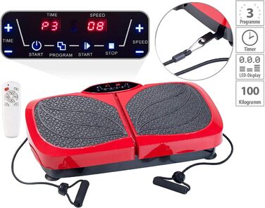 Віброплатформа Newgen Medicals Sport: фітнес-платформа з осциляцією та 2 еспандерами (до 100 кг)