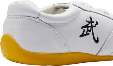 Тай-чи: тренувальні черевики для тай-чи, кунг-фу, ушу, вінг-чун. Зручні шкіряні черевики для чоловіків та жінок. Розмір 42 EU, білі