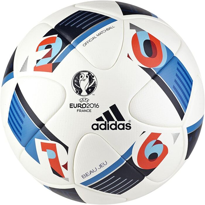 Офіційний футбольний м’яч adidas Euro 2016, розмір 5, біло-блакитний