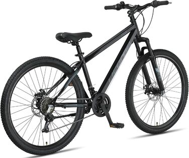 Гірський велосипед Licorne Bike Thunder Premium для дорослих та дітей, 27.5 дюймів, дискові гальма, чорний