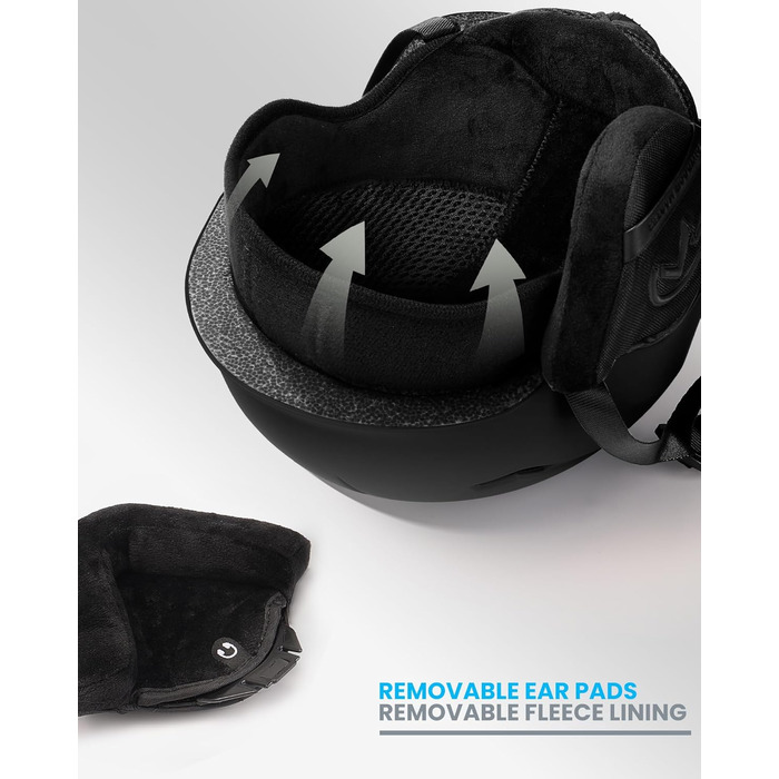 Шолом OutdoorMaster для гірськолижного спорту та сноубордингу з маскою - чорний мат, розмір M (56-58 см)