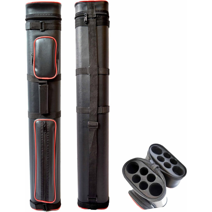 Чохол для кия для більярдного кия Han's Delta 2x4 Hard Oval (кілька кольорів, паспеліровка червона)