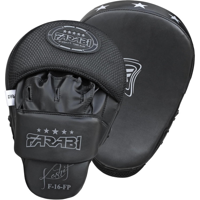 Боксерські мішені Farabi Sports Box Pratzen - чорні боксерські подушки для ударів, Муай Тай, тренування