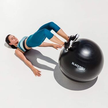 Гімнастичний м'яч BLACKROLL GYMBALL, чорний, універсальний розмір – оригінальний фітнес і сидячий м'яч для тренувань та офісу