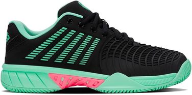Жіноче тенісне взуття K-Swiss Express Light 3 Clay - чорний, неон м'ята, неон пастельний рожевий (40 EU)