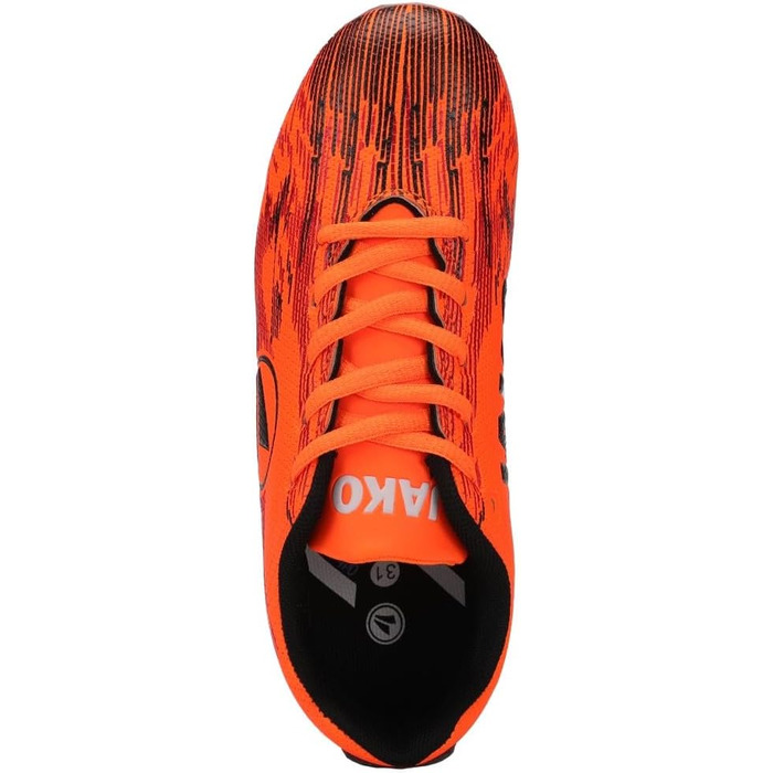 Дитячі футбольні черевики JAKO Stepover (33 EU, Неоновий помаранчевий, Чорний)