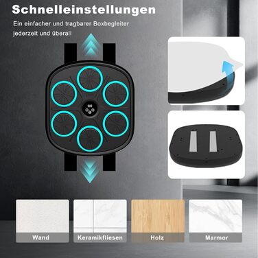 Музична боксерська машина з Bluetooth, для дому та фітнес-клубу, з рукавичками, для дітей та дорослих