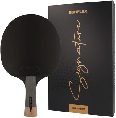 Sunflex ITTF сертифікована професійна ракетка для настільного тенісу Signature Line з високоякісної деревини, турнірне покриття, для досвідчених гравців, у магнітній коробці