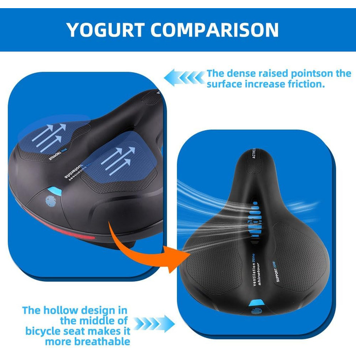 Зручний ергономічний велосипедний сідло з гелевим наповнювачем для чоловіків та жінок, широке велосипедне сідло A-1