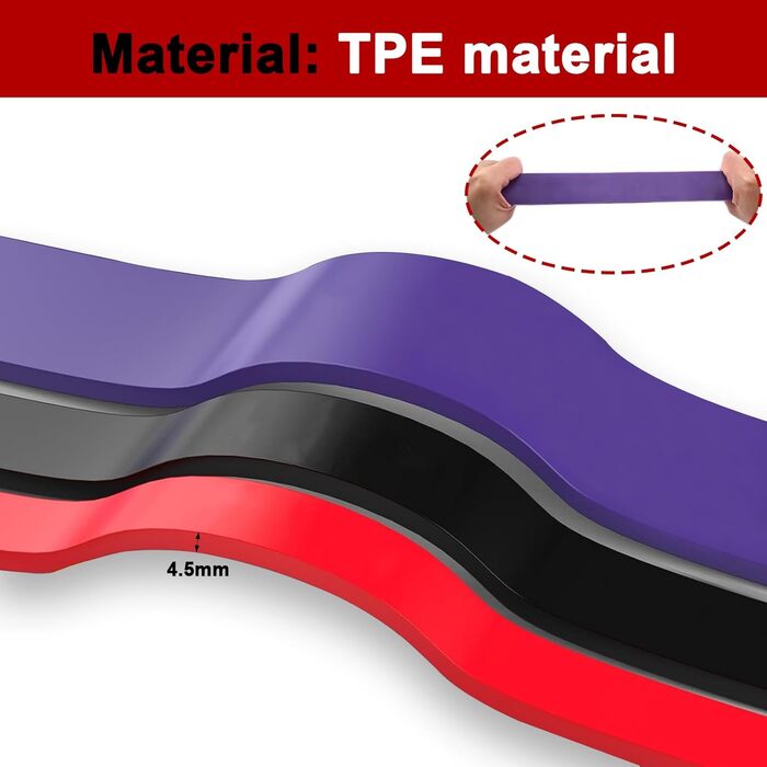 Резинки для фітнесу Wadafen: Набір еластичних стрічок для йоги, стретчингу, кросфіту та пілатесу. Включає дверний анкер, ручки та чохол.