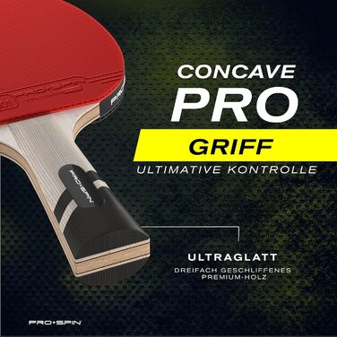 PRO SPIN стіл тенісний ракетка - карбонова професійна ракетка, преміум-якість, прецизійний контроль, гума Spin, товщина гуми 2.0 мм, захисний чохол, висока продуктивність, стильний дизайн, 1 шт (червоний)