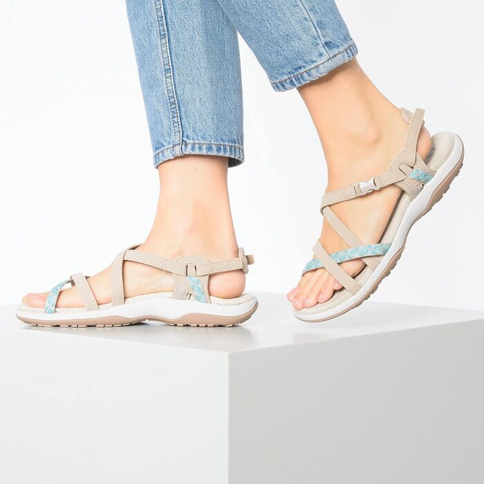 Сандалі жіночі Skechers Reggae Slim-Vacay 39 EU бежеві Duraleather - легкі та зручні босоніжки