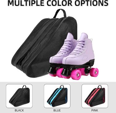 Сумка для роликових ковзанів для дітей, чорна. Зручні ручки та регульовані ремені. Ідеальна для хокею та фігурного катання.