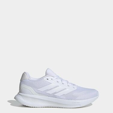 Жіночі кросівки для бігу adidas Runfalcon 5 Cloud White — білі, з амортизацією Cloudfoam та дихаючою сіткою, розмір 39 1/3 EU