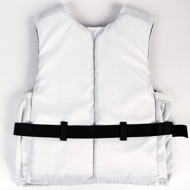 Спасальний жилет Leader International для дорослих, плавальна жилетка з піни, білий, XL (90кг+)