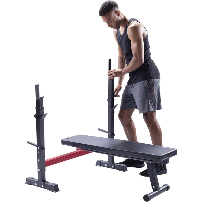 Скам'я для жиму Christopeit Sport WB 1000, складана, з регулюванням висоти, 2 стійки, вантажопідйомність 200 кг