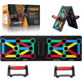 Дошка для віджимань 12-в-1, складана, для тренування верхньої частини тіла, плечей, грудей, спини та трицепсів