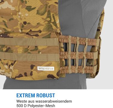 Capital Sports Battlevest 2.0: Вага жилет для тренувань - жилет з вагою, комфортний, з оптимальною підкладкою, 8.0 кг або 13.2 кг, камуфляж, чорний або оливковий (8.0 кг, камуфляж)