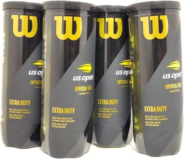 Тенісні м'ячі Wilson US Open X Duty, жовті, 4×3 шт.