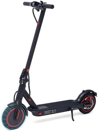 Електросамокат LuvTour ES-S3 PRO для дорослих, 20 км/год, запас ходу 40 км, складаний, з додатком, подвійні гальма, 8,5'' пневматичні колеса, чорний