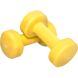 Неопренові гантелі GORILLA SPORTS 2x4 кг, антиковзкі, для фітнесу, комплект із двох