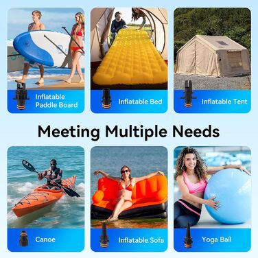 Електричний надувний насос SUP з акумулятором 12000mAh, 20 PSI - SUP, човни, каякі, кайтсерфінг