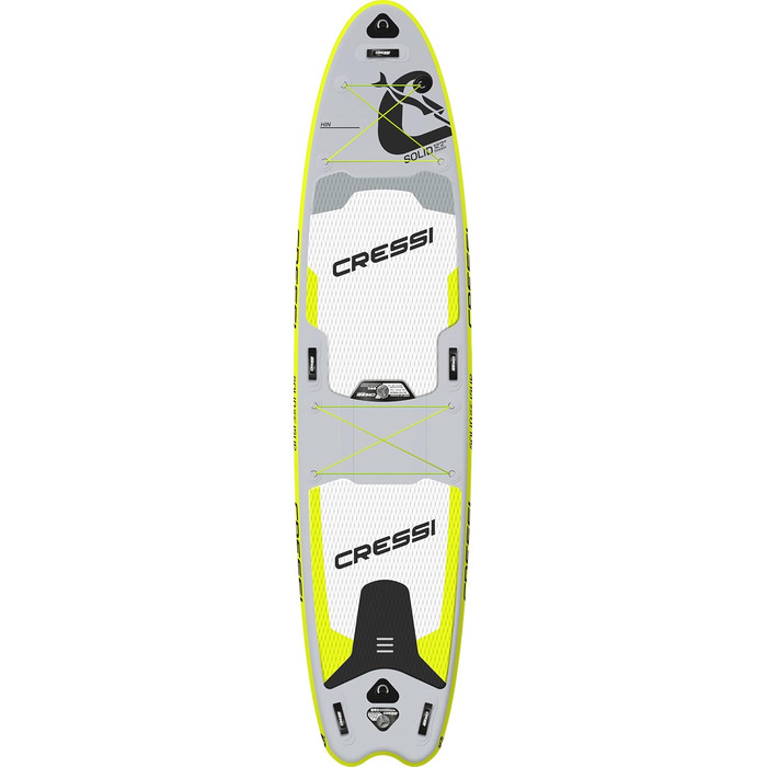 Надувна SUP-дошка Cressi Isup 12'2'' комплект для дорослих, сіро-флуоресцентна, швидке накачування, повний набір аксесуарів