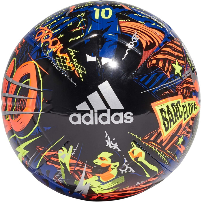 Футбольний м'яч adidas Messi для юніорів, синій/чорний/жовтий, розмір 5